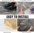 Tinlade 30 Pcs 28.81 Sq ft 3D Wall Panels Peel and Stick Foam Brick Wallpaper - Image 3