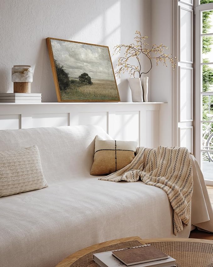InSimSea Framed Canvas Wall Art Vintage Decor, Landscape Wall Art Prints - Image 3
