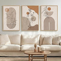 Large Framed Earth Tone Boho Abstract Wall Art by Cuspin