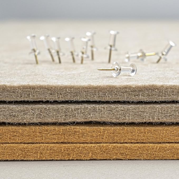 Lightomorrow Bulletin Board, 24 x 18 inches Decorative Felt Pin Board, Cork - Image 5