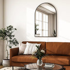 HARRITPURE Arched Wall Mirror – 30"x40" Arch Bathroom Mirror Metal Frame Vanity - Image 7