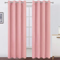 LEMOMO Pink Thermal Blackout Curtains/52 x 108 Inch/Set of 2 Panels Room by Lemomo