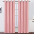 LEMOMO Blackout Curtains 66 x 84 inch/Pink Curtains Set of 2 Panels/Thermal by Lemomo