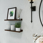 Floating Shelves for Wall Decor, Wall Mounted Wood Storage Shelf for Bedroom - Image 4