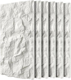 3D Faux Stone Wall Panels, Lightweight & Waterproof Accent Marble Rock Skin by Gahowlen
