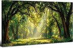 Forest Wall Art for Living Room Nature Green Forest Landscape Canvas Pictures by HOME
