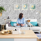 Jeweluck Peel and Stick Wallpaper Polka Dot Wallpaper Stick and Peel 17.7” x - Image 3