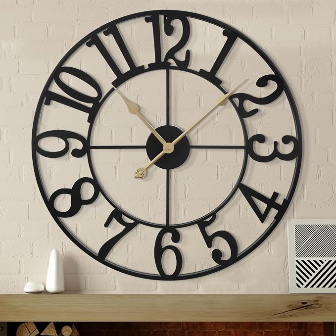 LEIKE 31 Inch Extra Large Wall Clock, Retro Decorative Oversized Silent Little - Image 9
