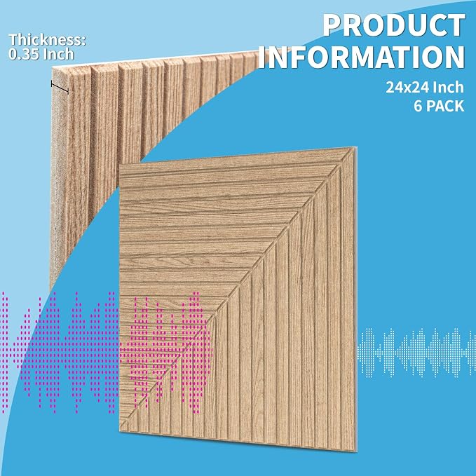 Art3d 6-Pack Self-Adhesive Acoustic Wall Panels - Image 8