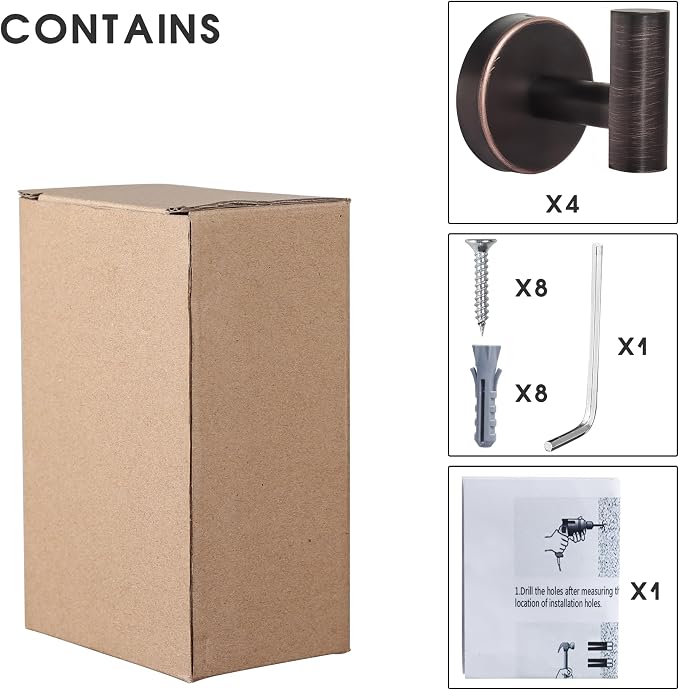 Bathroom Robe Towel Hooks Coat Wall Hook Stainless Steel Heavy Duty Door Hanger - Image 7
