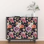 Laatse Purple Vintage Floral Wallpaper Peel and Stick Red Rose Peony Flowers - Image 4