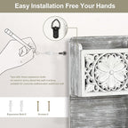 Mail Organizer Wall Mounted, 2 Slots Key Holder - Image 6