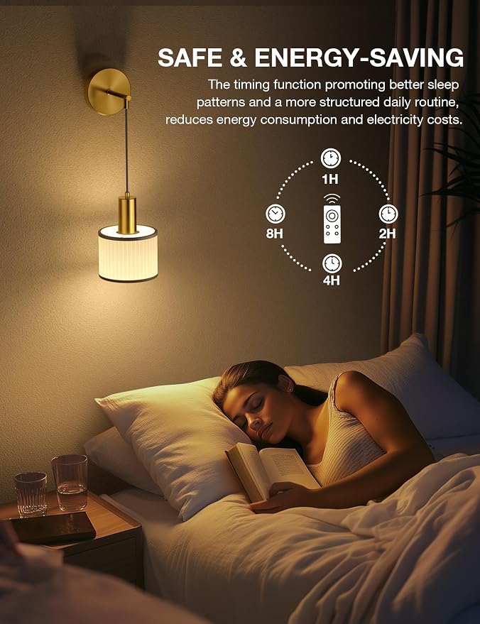 NIORSUN Battery Operated Wall Sconce Set of 2, 9 Colors Sconces Wall Decor - Image 4