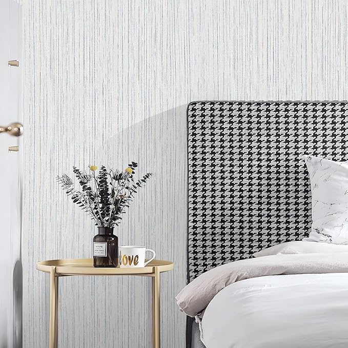Beige Grey Grasscloth Peel and Stick Wallpaper 15.74" X 118.11" Boho Textured - Image 6