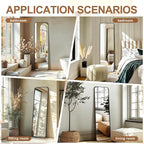 Delma Full Length Mirror, Wall Mounted, Freestanding or Leaning, Rounded - Image 7