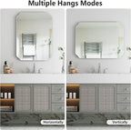 Bathroom Mirrors for Over Sink, Frameless Mirrors for Wall, 24x18 Inch Beveled - Image 7
