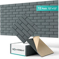 Acoustic Wall Panels Self-Adhesive, 12 Pack Sound Absorbing Panels Brick by Soundsbay