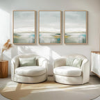 Large Framed Green Abstract Landscape Wall Art - Image 4