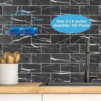 Art3d 102-Piece Faux Stone Peel and Stick Backsplash Tile, Waterproof Thick PVC - Image 3