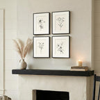 Framed Black and White Botanical Wall Art - Image 3