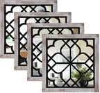 ZEXUIRU 4 Set. Rustic Wall Mirrors by ZEXUIRU