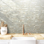 AULIGET 2 Sheets Faux Stone Peel and Stick Backsplash, Sandstone - Image 2