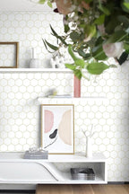 Gold Wallpaper Geometric Peel and Stick Wallpaper - Image 4