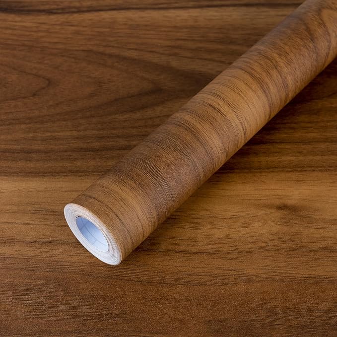 COSNIGHT Wood Grain Contact Paper, Vintage Peel and Stick Wallpaper 23.6''x118'' by COSNIGHT