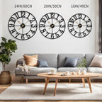 LEIKE Large Wall Clocks, Non Ticking, Battery Operated Rustic Round Modern Big - Image 2