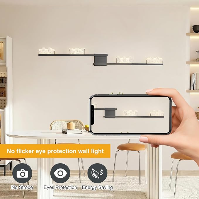 Qcyuui Modern Wall Sconces 47.2inch Dimmable LED Wall Lights 3000K Acrylic Wall - Image 6