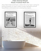 iHery Premium Natural Black OAK Wood 12x16in Dolce Far Niente Framed Wall Art - Image 5