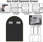 SCWF-GZ 30x20 Arch Mirror Rectangle Wall Mounted Hanging or Against Wall Metal - Image 6
