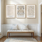 Framed Vintage William Morris Canvas Wall Art Set of 3, Large Neutral Floral - Image 8