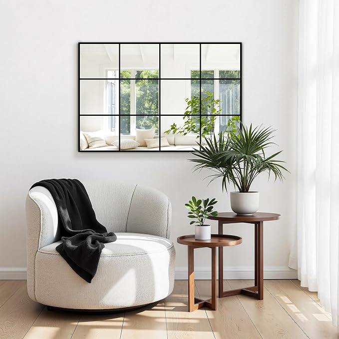 Window Mirrors for Wall Decor, Wall Mirrors Decorative Window Pane 24 x 36 - Image 8