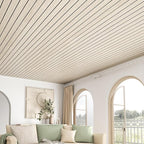VEELIKE Coastal Oak Wood Slat Wall Panels Peel and Stick Wood Panels - Image 5