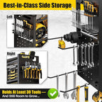 Large 49''W Power Tool Organizer Wall Mount | 620lbs Garage Storage Rack - Image 4