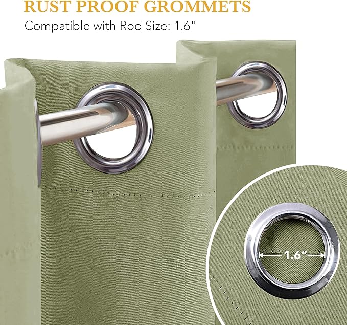 RYB HOME Blackout Thermal Insulated Curtains, Portable Curtain - Image 7