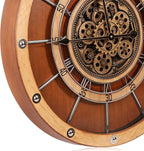 HOIBAI Wall Clock, 24 Inch Moving Gears Clock Large Wall Clock - Image 4