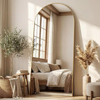 Antok 76" x34” Arched Full Length Floor Mirror, Free Standing/Wall Mount/Leaning - Image 2