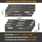 ROOMTEC 6-Packs Faux Stone Wall Covering Panels - Image 2