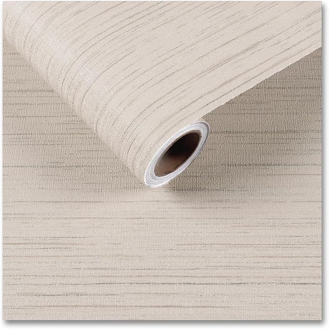 CRE8TIVE Cream White Grasscloth Peel and Stick Wallpaper Textured Grasscloth by CRE8TIVE