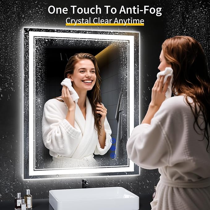 40"x32" LED Bathroom Mirror - Image 4