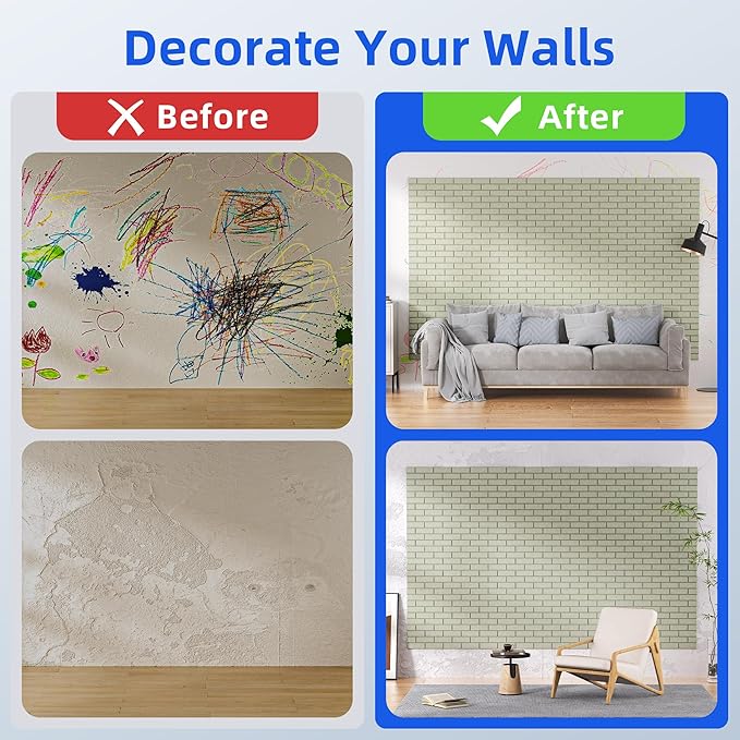12 Pack Acoustic Panels with Self Adhesive, Soundproof Wall Panels, Brick Sound - Image 7