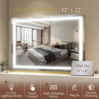 FENNIO Vanity Mirror with Lights 32"x22", Lighted Makeup Mirror, Large Vanity - Image 5