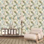 Floral Wallpaper Peel and Stick Vintage Beige Flowers Contact Paper Vinyl - Image 5