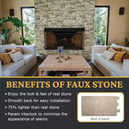 AZ Faux High-Density Polyurethane Faux Stone Wall Covering Panels - Image 4