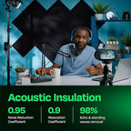 Acoustic Panels 12-Pack Soundproof Wall Panels 12"X12"X0.4" Sound Panels High - Image 3