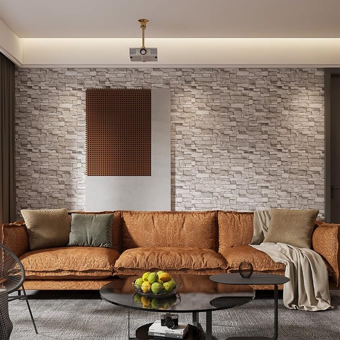 20PCS 3D Wall Panels Peel and Stick 3D Brick Wallpaper Peel and Stick Faux - Image 2
