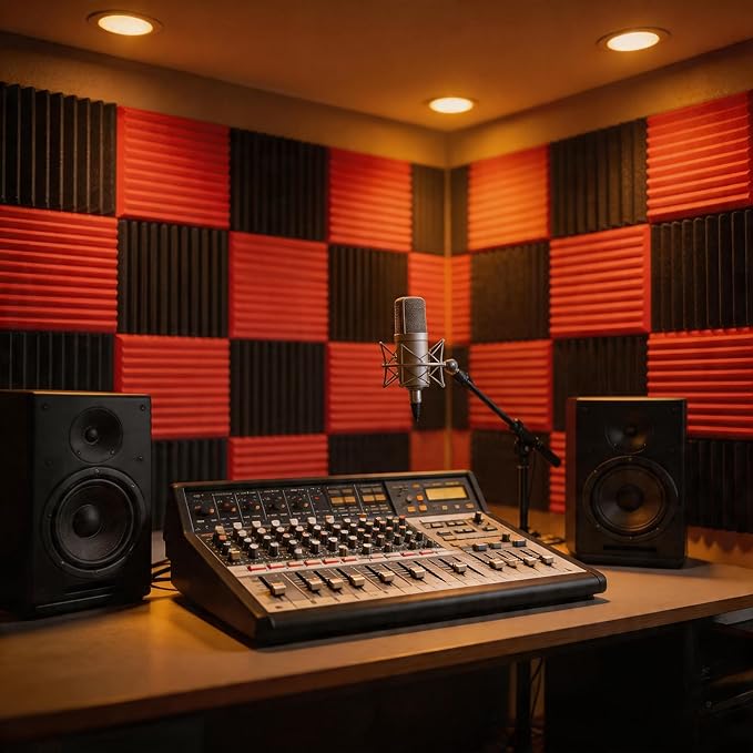 96 Pack Allxinlog Absorb the Echo Acoustic Foam Panel Wedge Studio - Image 5