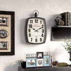 Menterry Large Retro Rectangle Wall Clock, Battery Operated Silent Decor Wall - Image 7